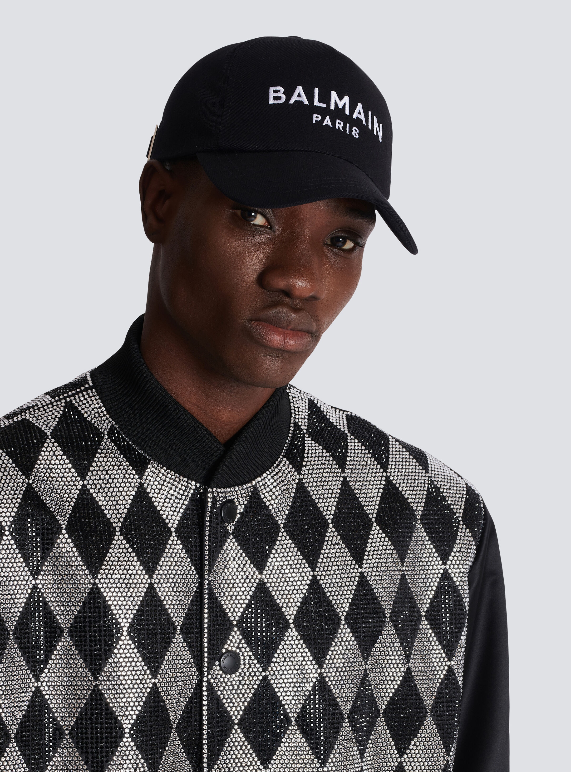 Cotton cap with Balmain Paris embroidery - 5