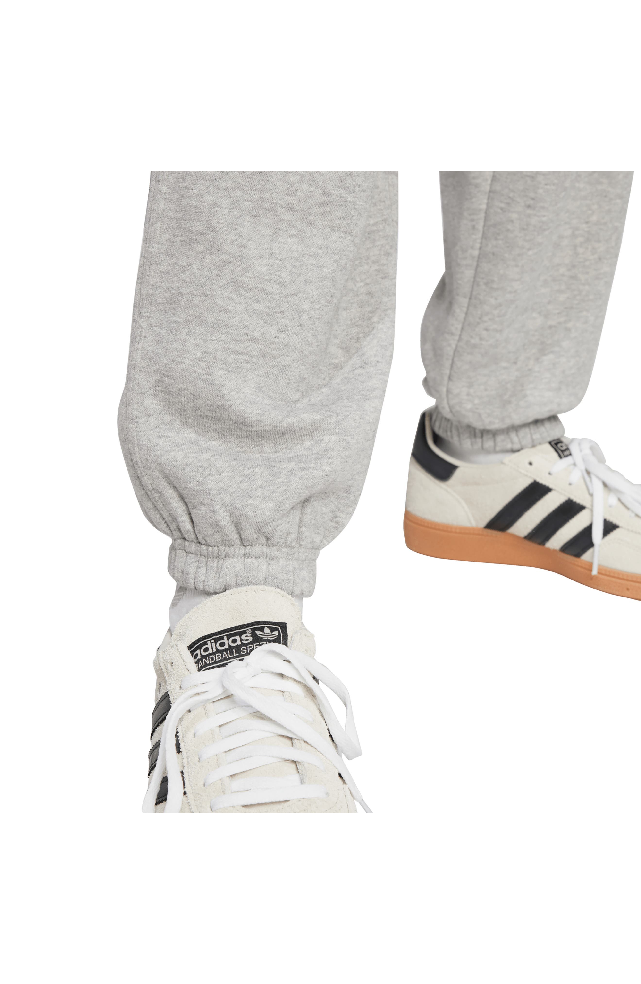 adidas Essentials Trefoil Lifestyle Fleece Sweatpants in Mgreyh at Nordstrom - 6