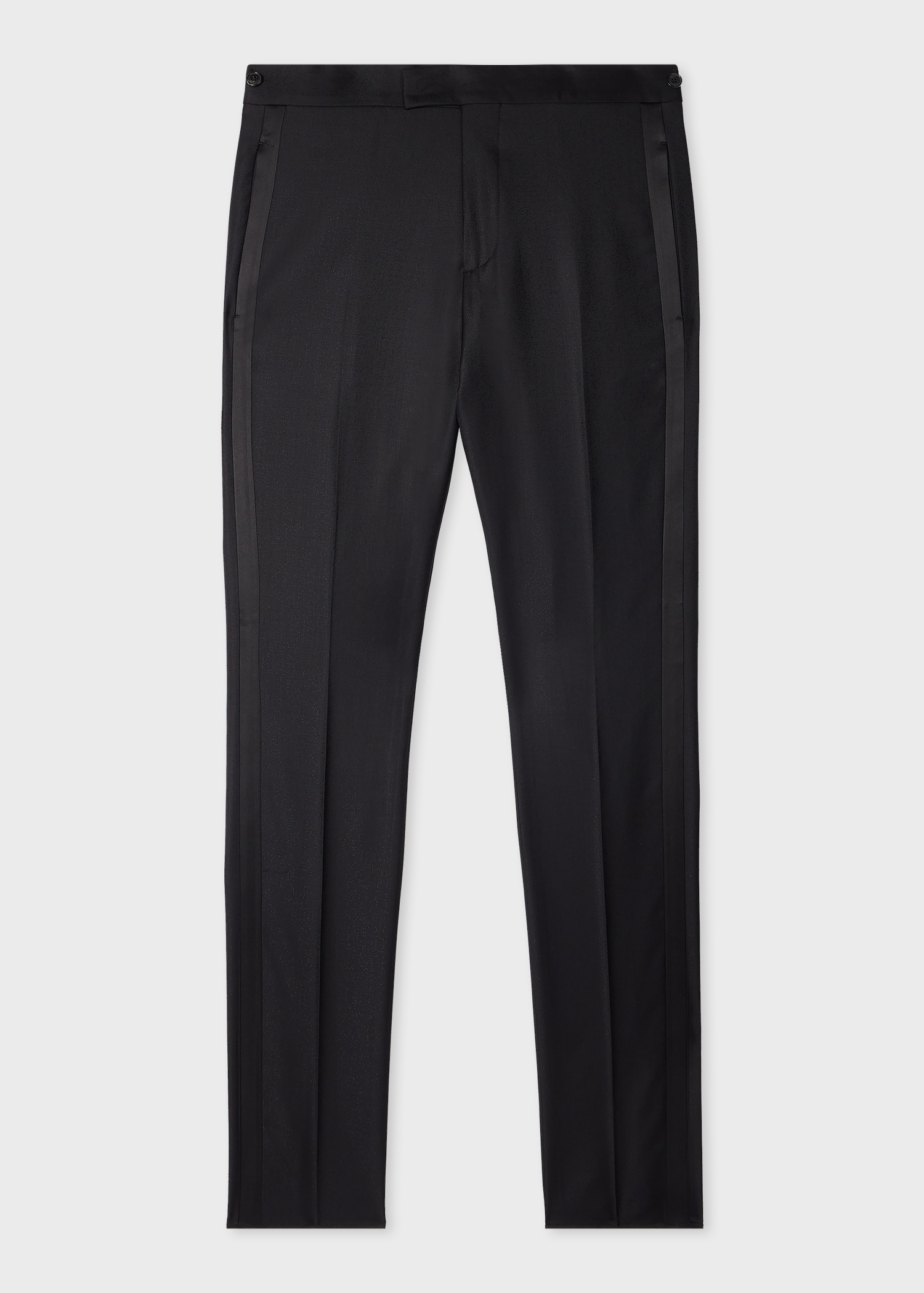 Black Wool-Silk Jacquard Evening Suit - 5