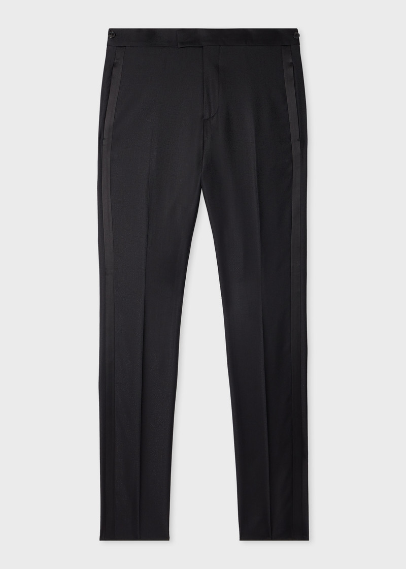 Black Wool-Silk Jacquard Evening Suit 5