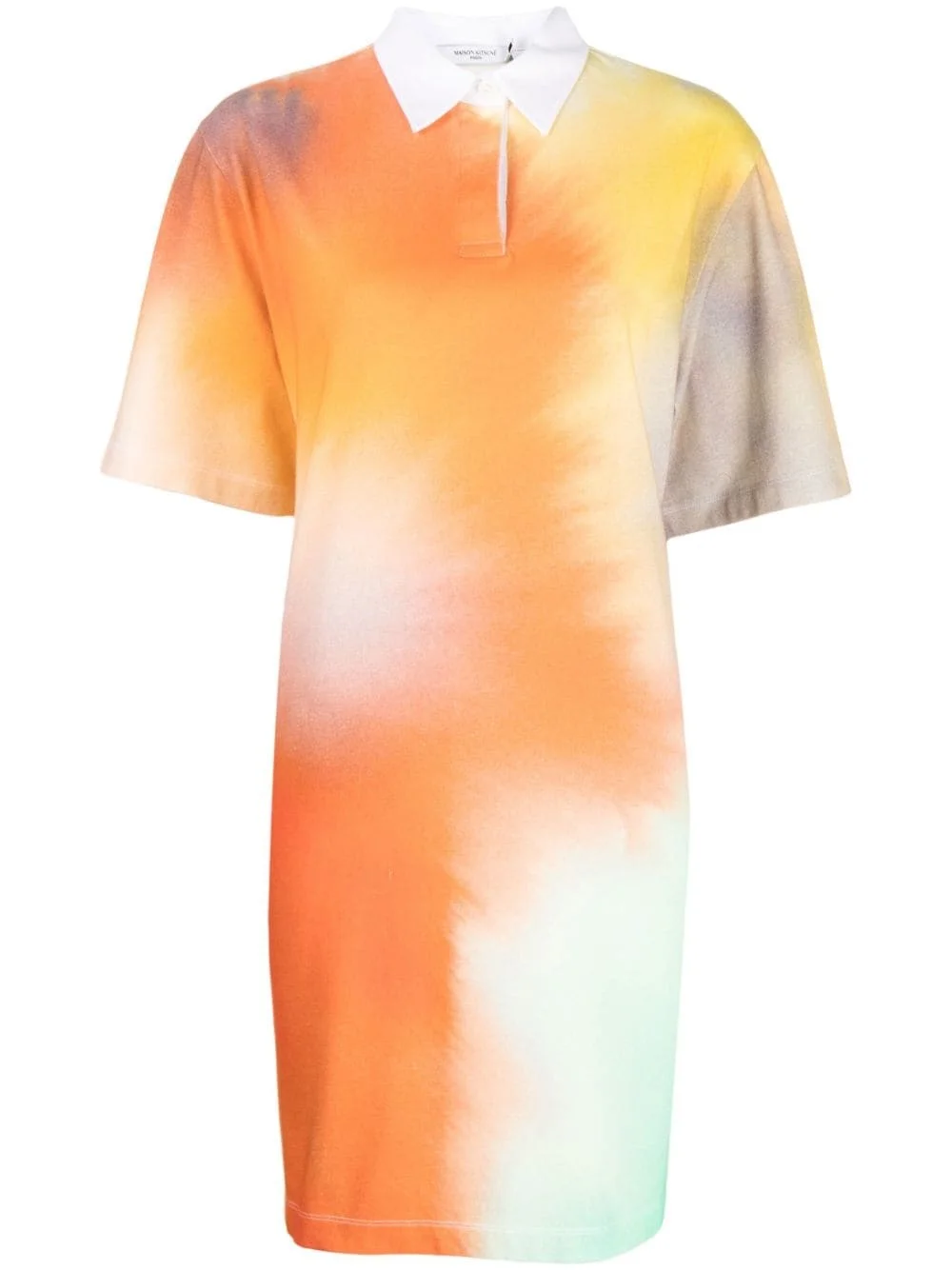 abstract-print polo dress - 1