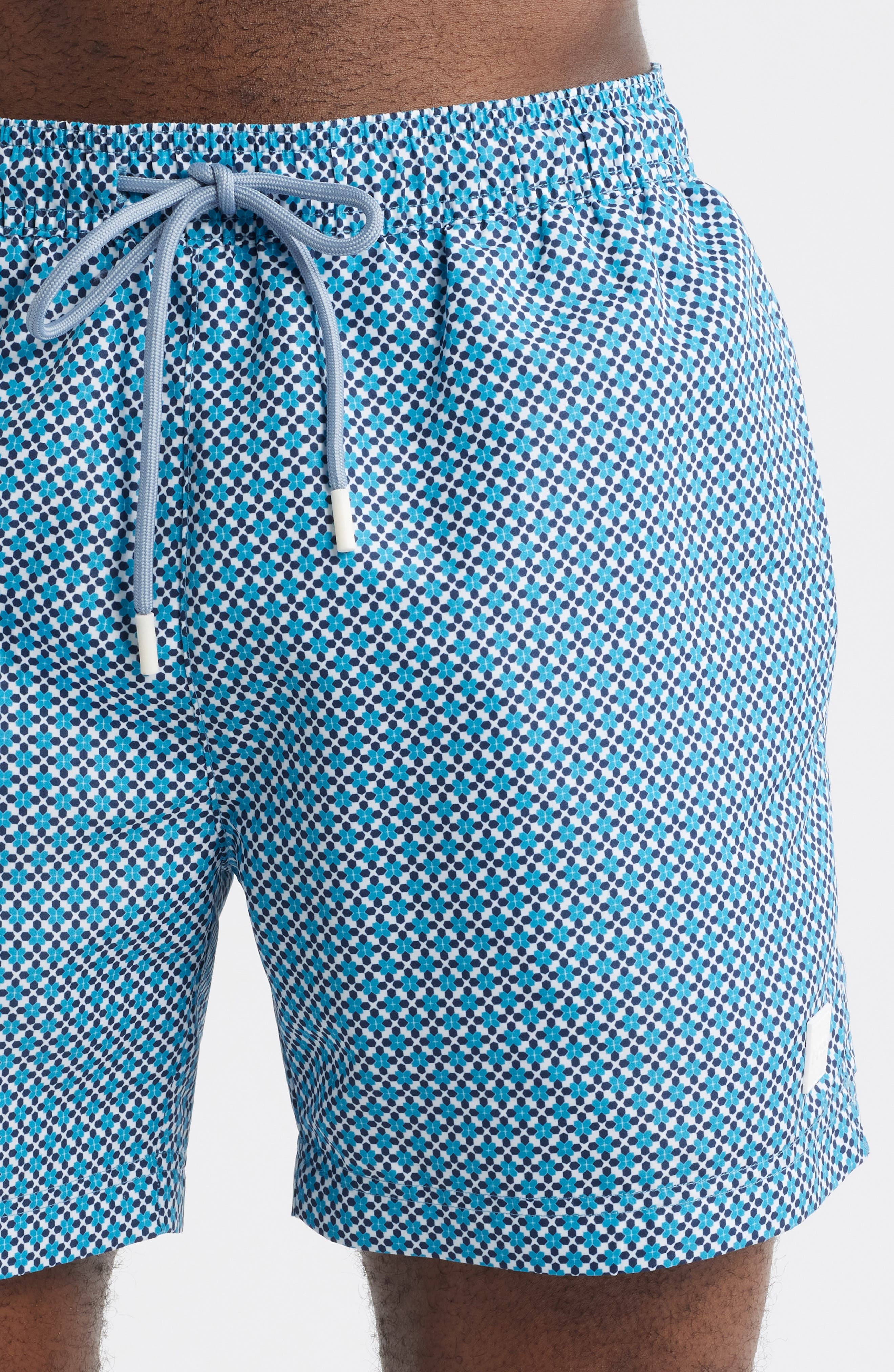 BOSS Vibe Swim Trunks in Open Blue at Nordstrom - 4