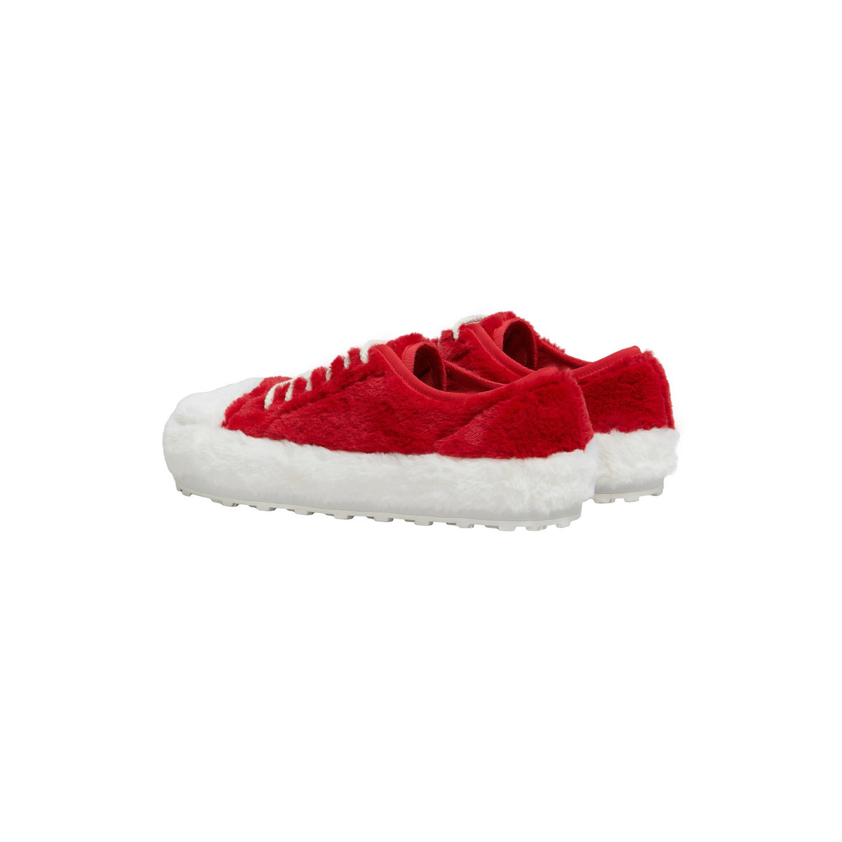 WOMEN'S FLUFFY SNEAKERS (RED/WHITE) - 2