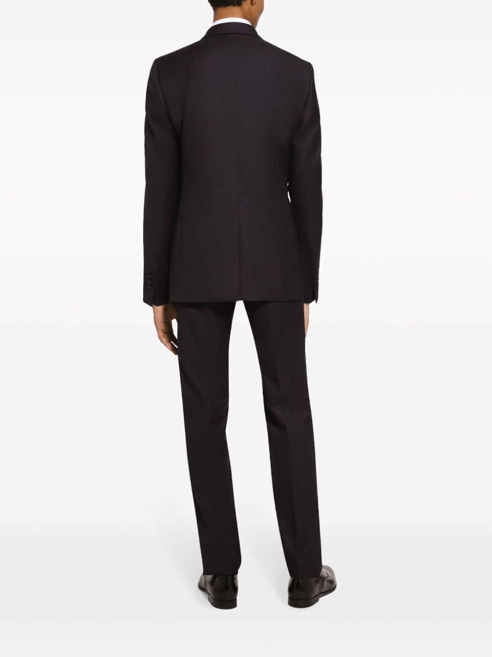 contrasting lapels two-piece suit - 3
