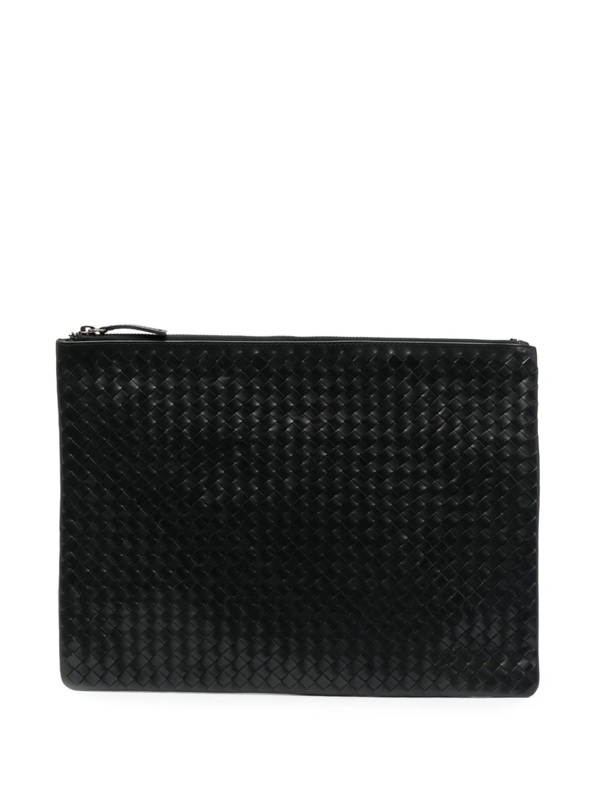 Dragon Diffusion Woven Leather Clutch Bag - 1