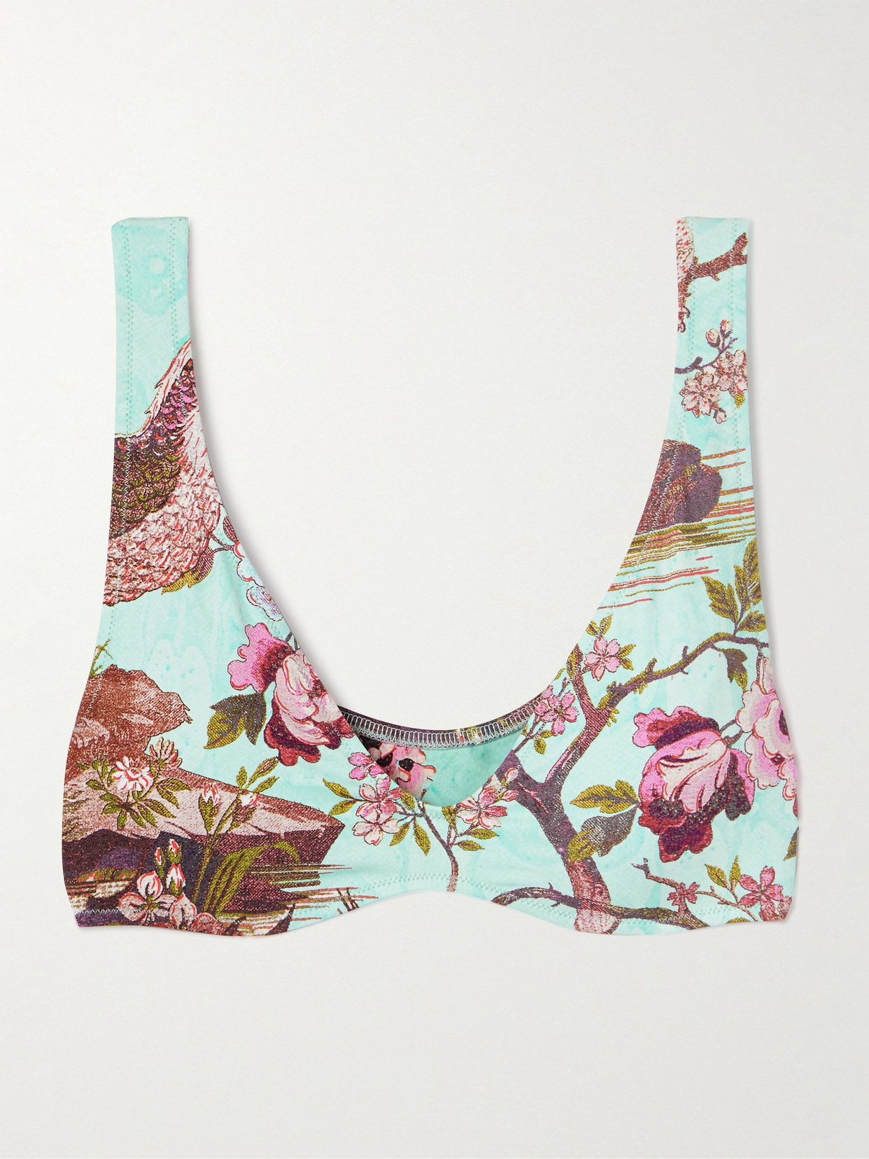 + Roberto Cavalli Signature Swim Plunge Triangle Top - 1