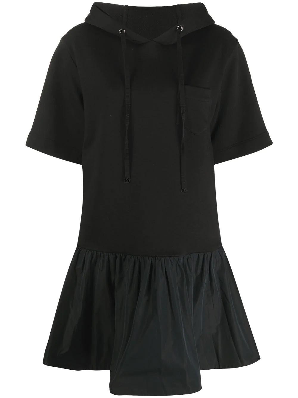 hooded T-shirt dress - 1