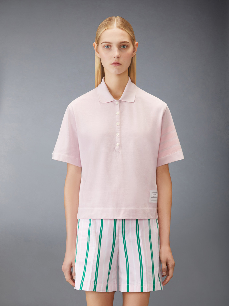 Thom Browne OVERDYED 4-BAR JERSEY POLO outlook