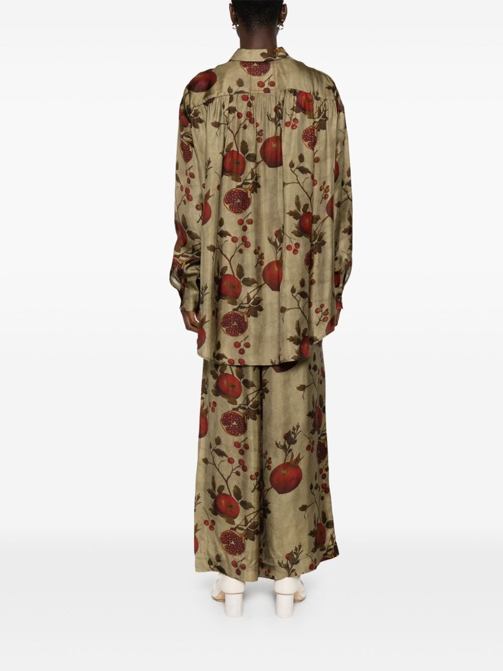 pomegranate-print shirt - 4