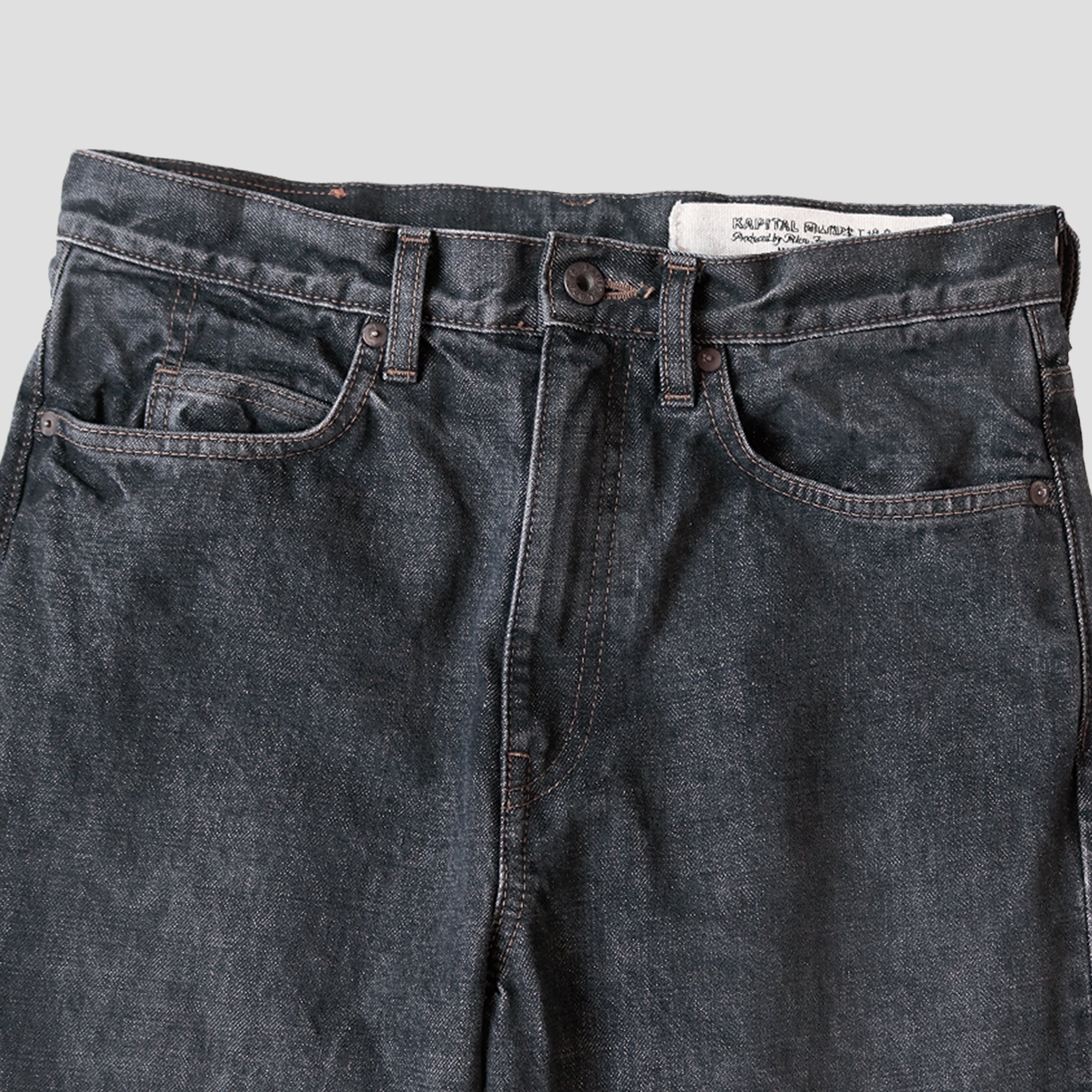 14oz BLACK DENIM 5P FLARE JEANS - 3
