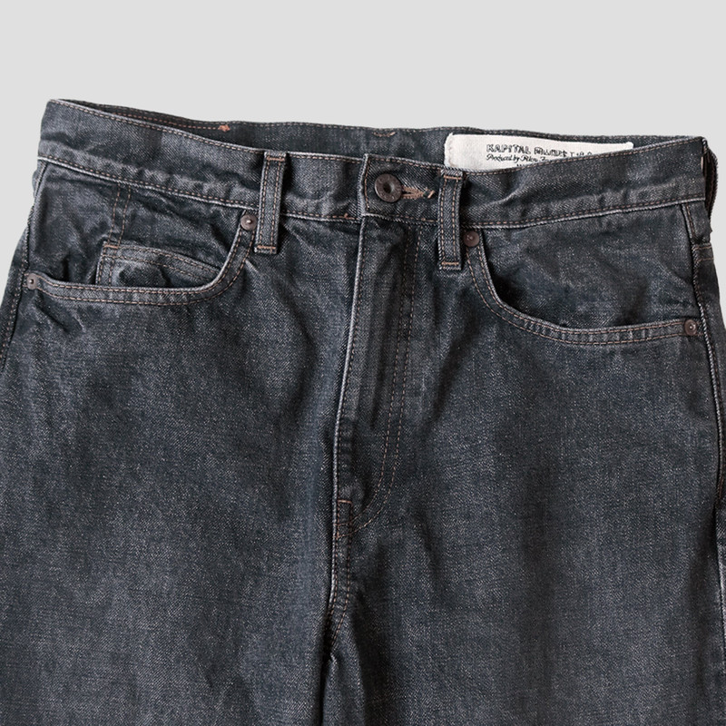 14oz BLACK DENIM 5P FLARE JEANS 3