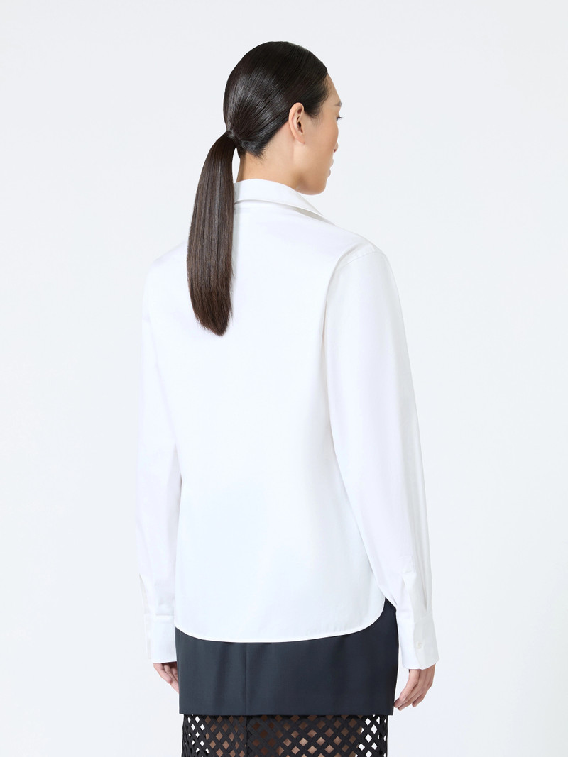 VIOLINO Stretch cotton shirt - OPTICAL WHITE 4