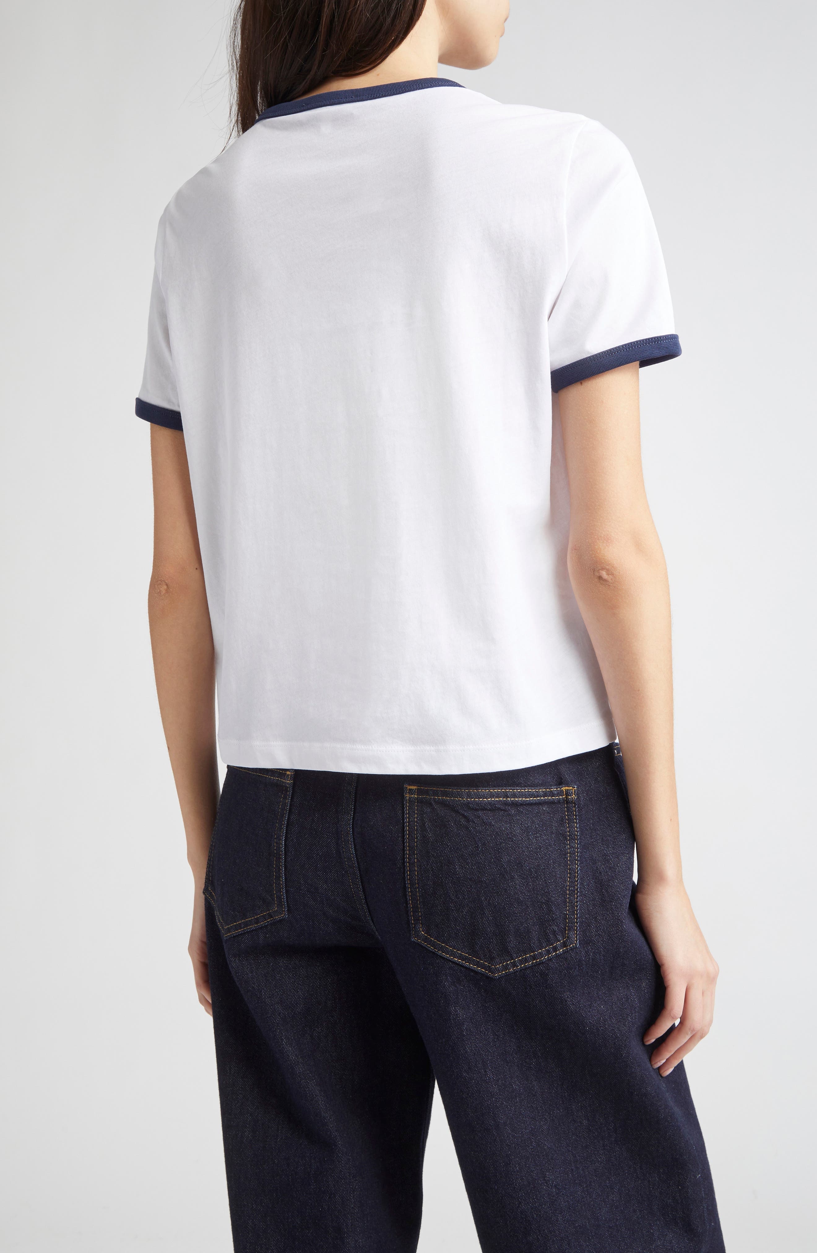 Sporty & Rich California Emblem Graphic Ringer T-Shirt in Open White at Nordstrom - 2