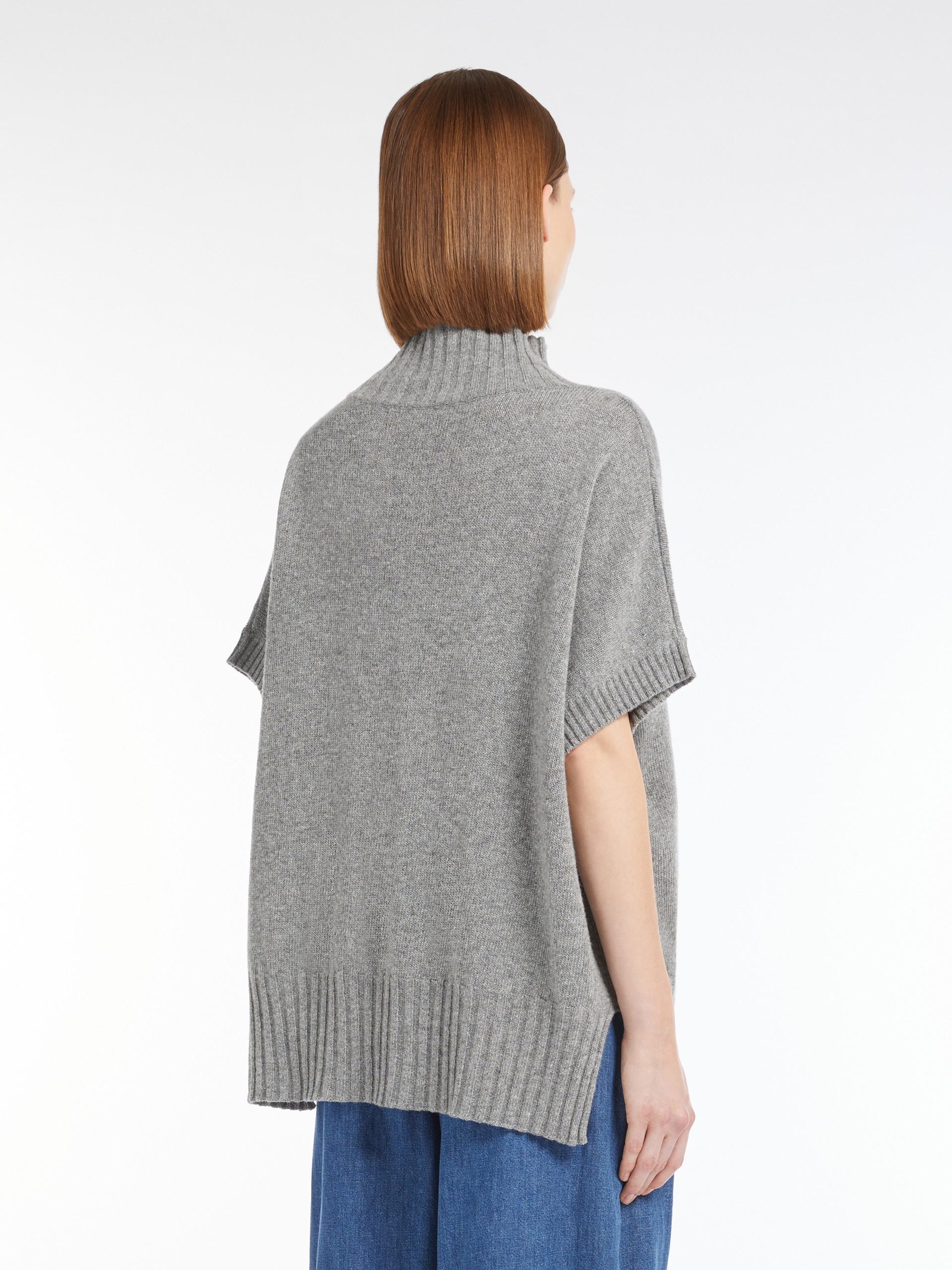 GEL Oversized wool and viscose yarn gilet - 4