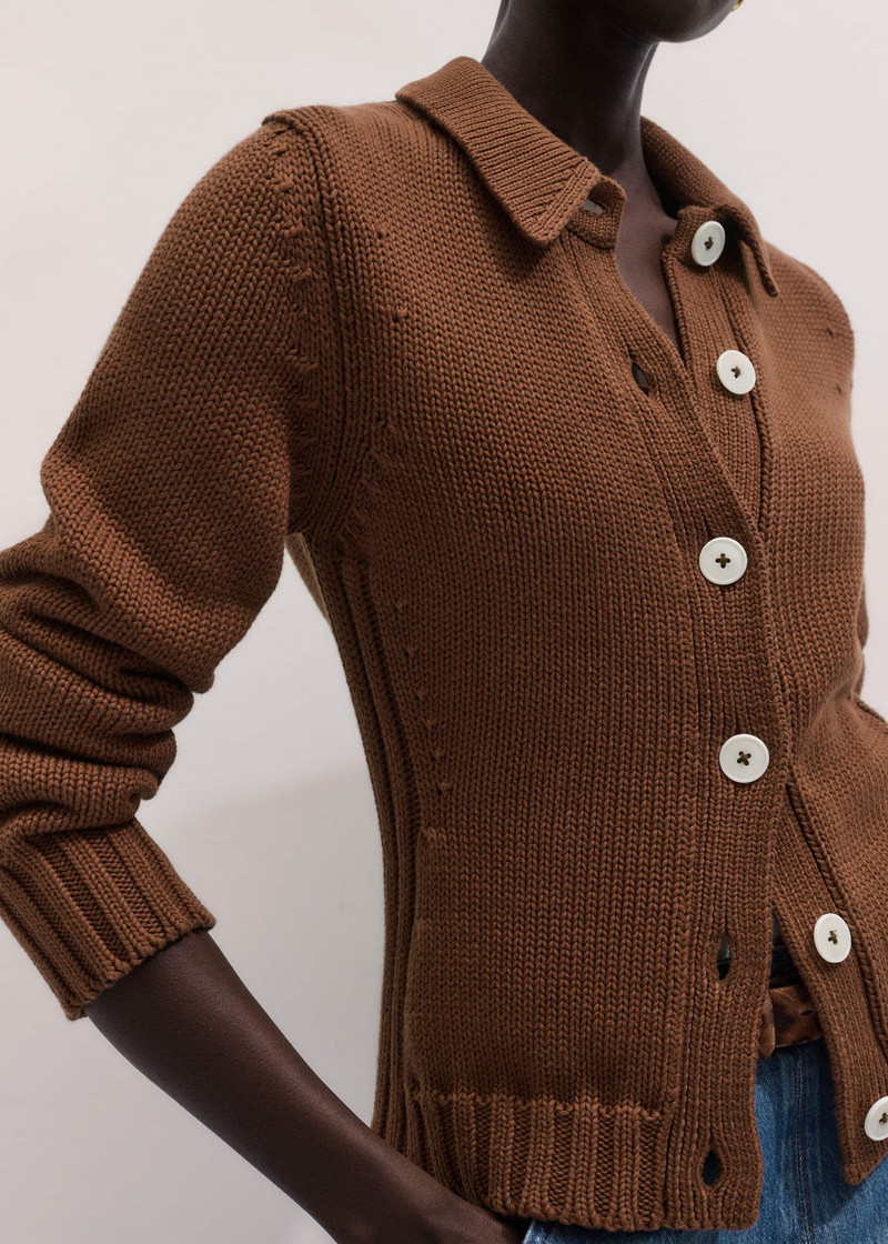 Slim Collared Cardigan 3