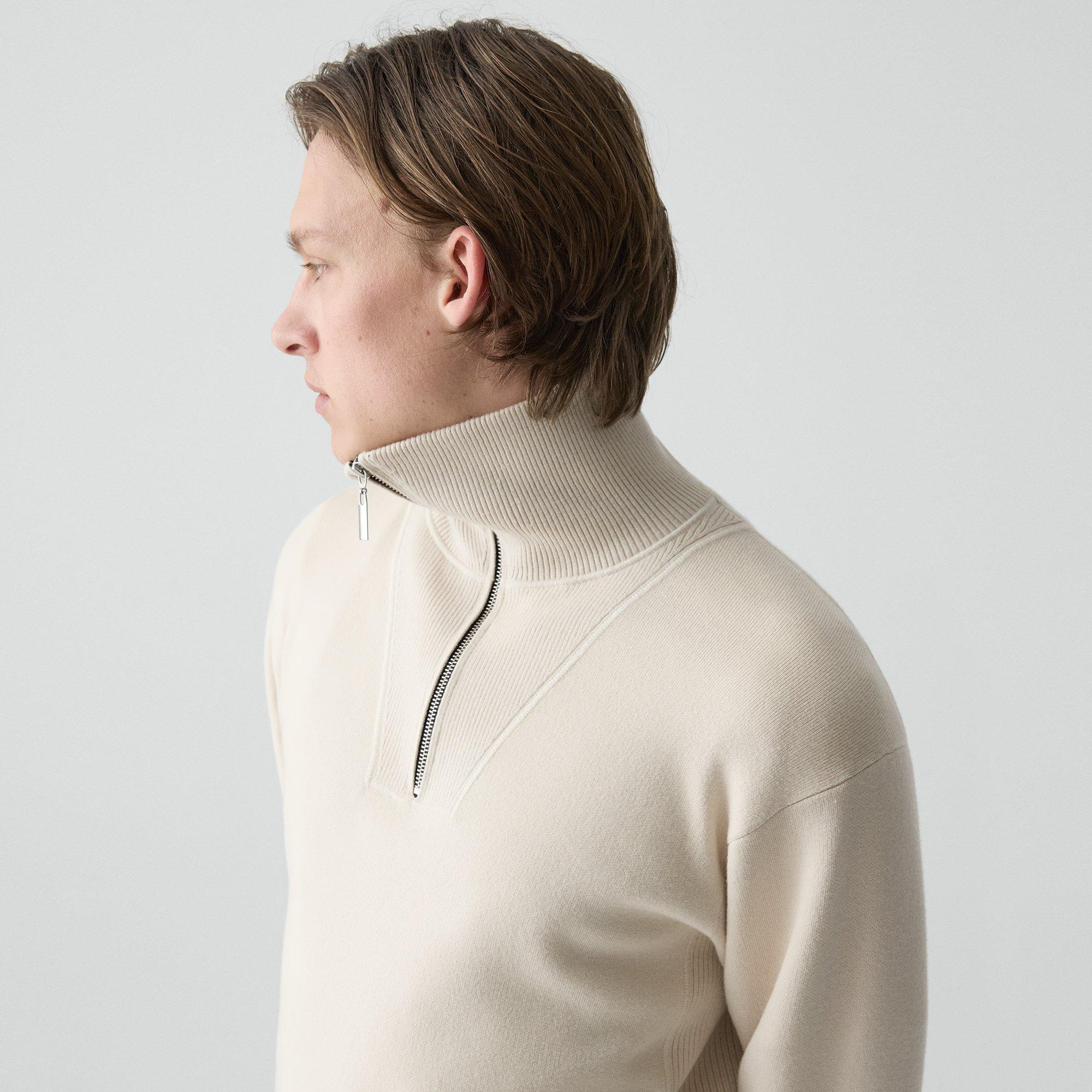 Relaxed Quarter-Zip Sweatshirt in Wool Bilen - 5