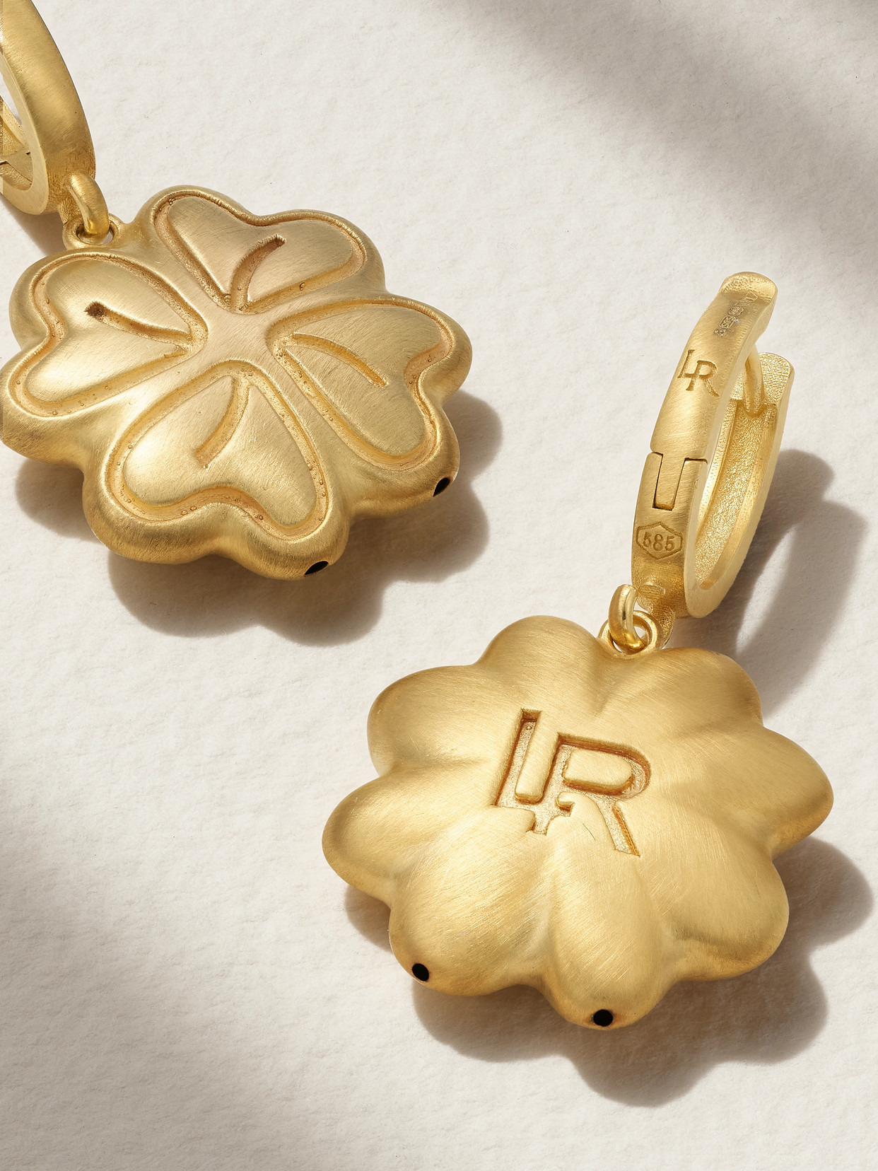 Four Leaf Clover 14-karat Gold Earrings - 3
