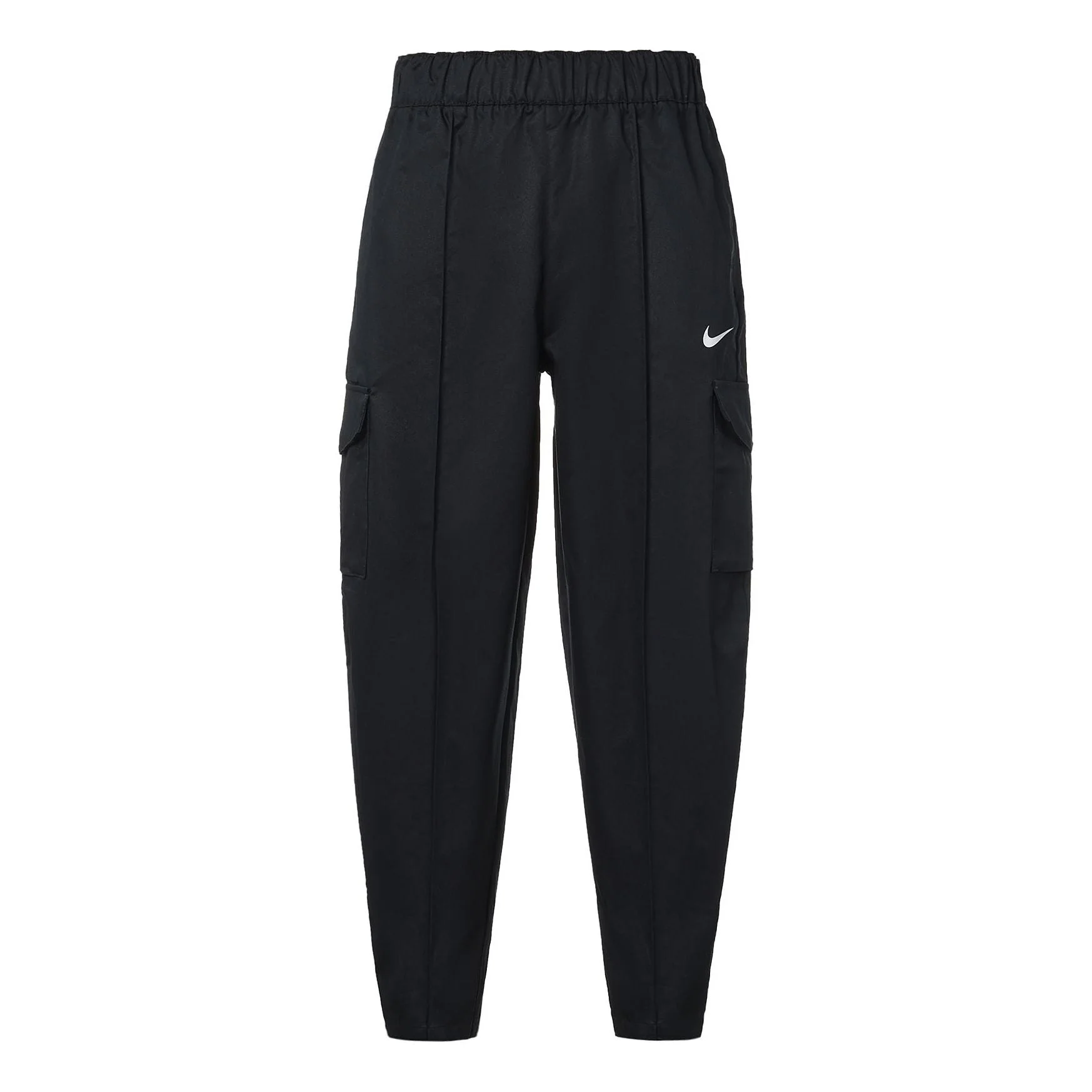(WMNS) Nike Logo Solid Color Woven Sports Pants/Trousers/Joggers Autumn Black DD5984-010 - 1