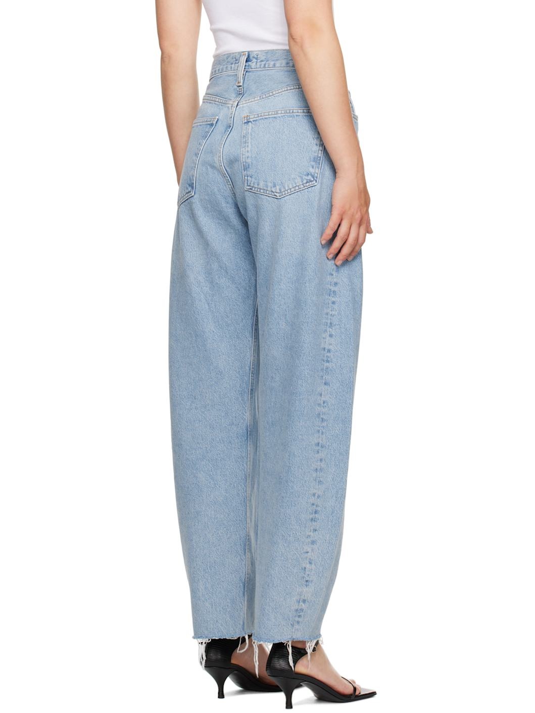 Blue Luna High Rise Pieced Taper Jeans - 3
