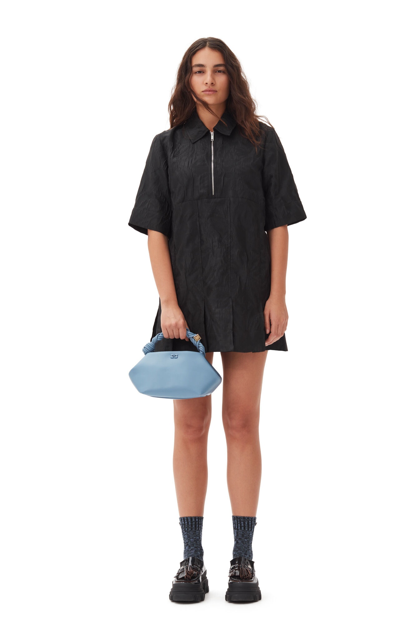 BLUE SMALL GANNI BOU BAG - 4