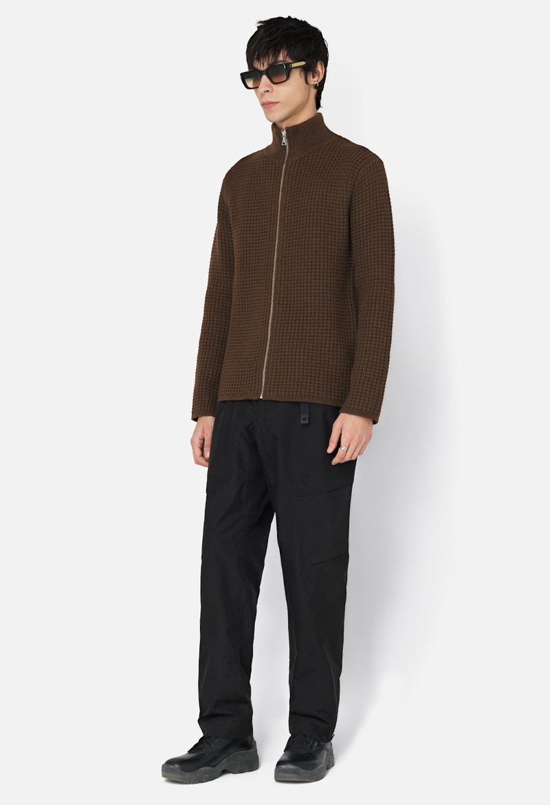 WOOL WAFFLE KNIT FULL-ZIP 4