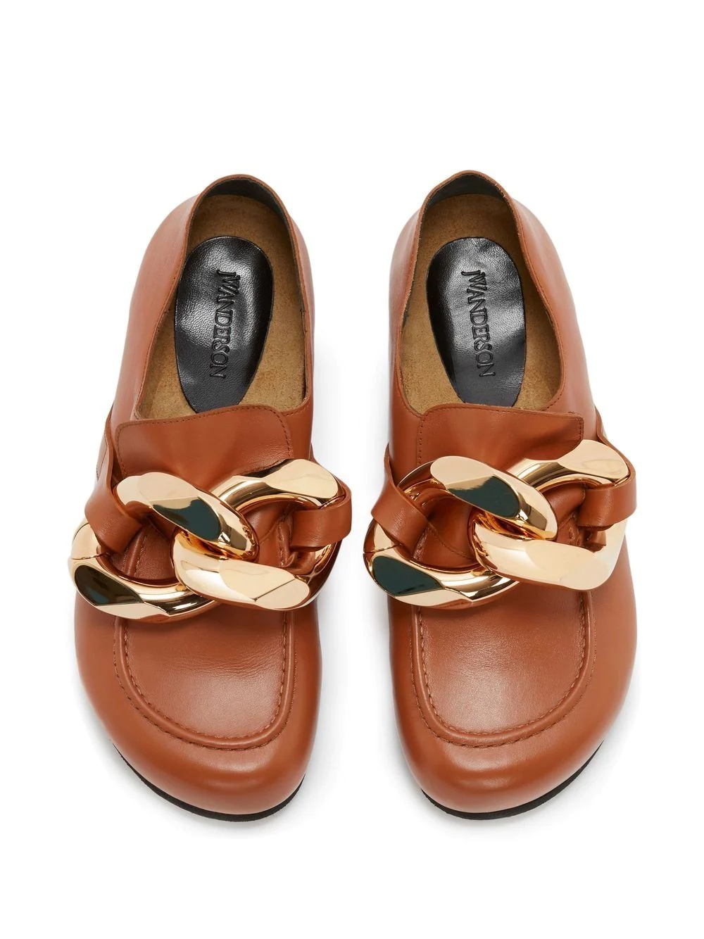 Chain leather loafers - 3