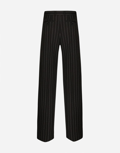 Dolce & Gabbana Flared pinstripe woolen pants outlook