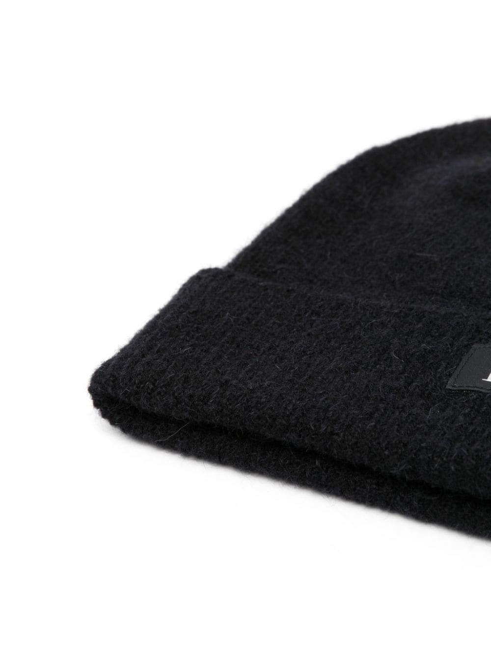 logo-patch wool beanie - 2