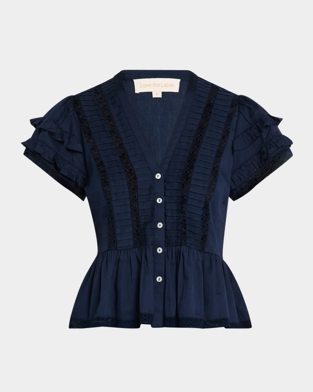 Amira Pleated Peplum Blouse - 1