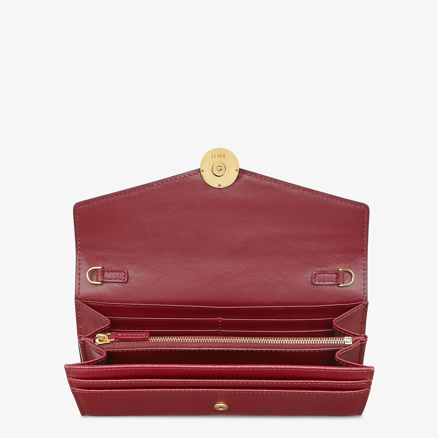 Burgundy leather wallet - 4