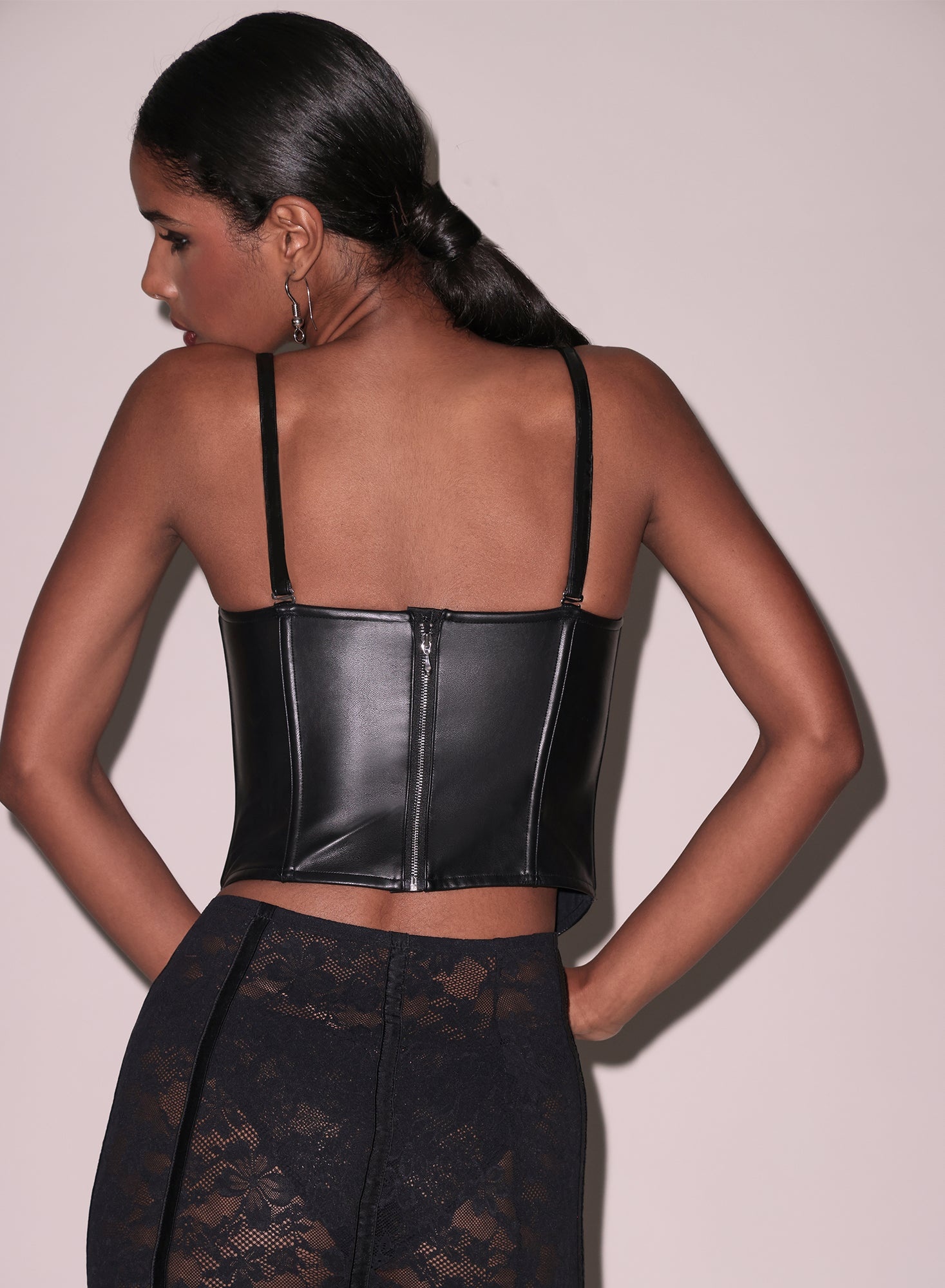 Vegan Leather Bustier Top - 7