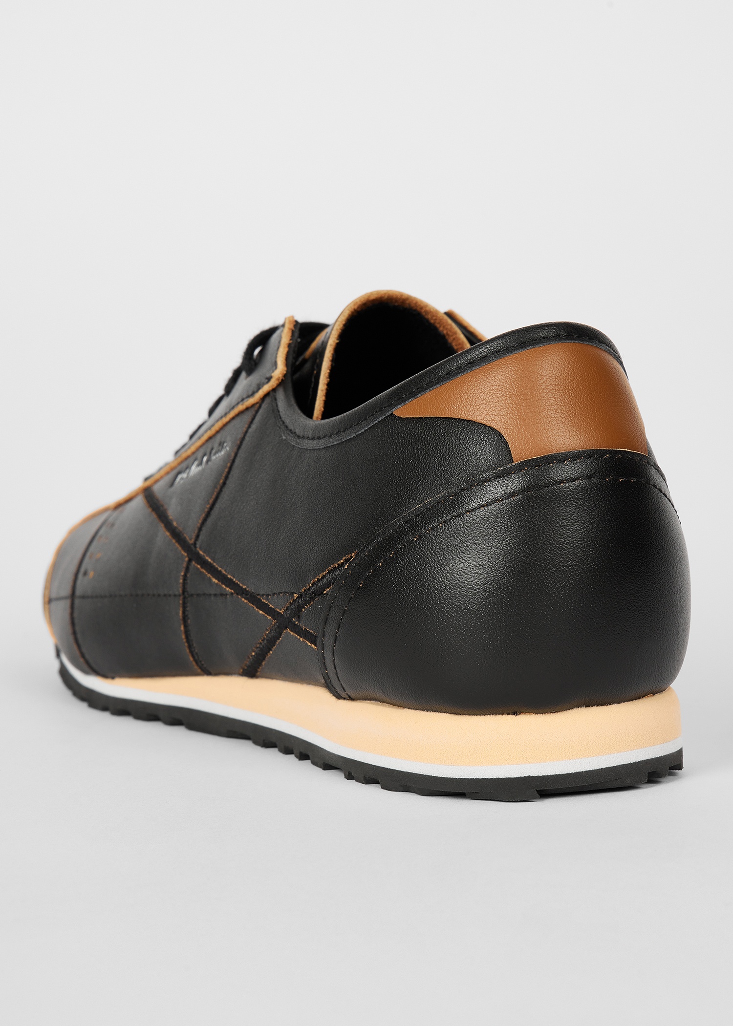 Black Leather 'Mestre' Trainers - 5