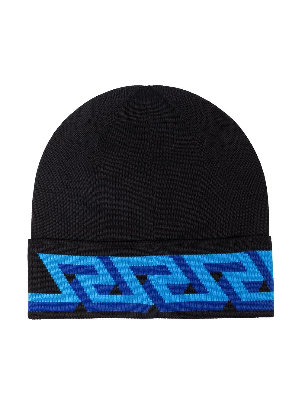 Greca-motif knitted beanie - 3