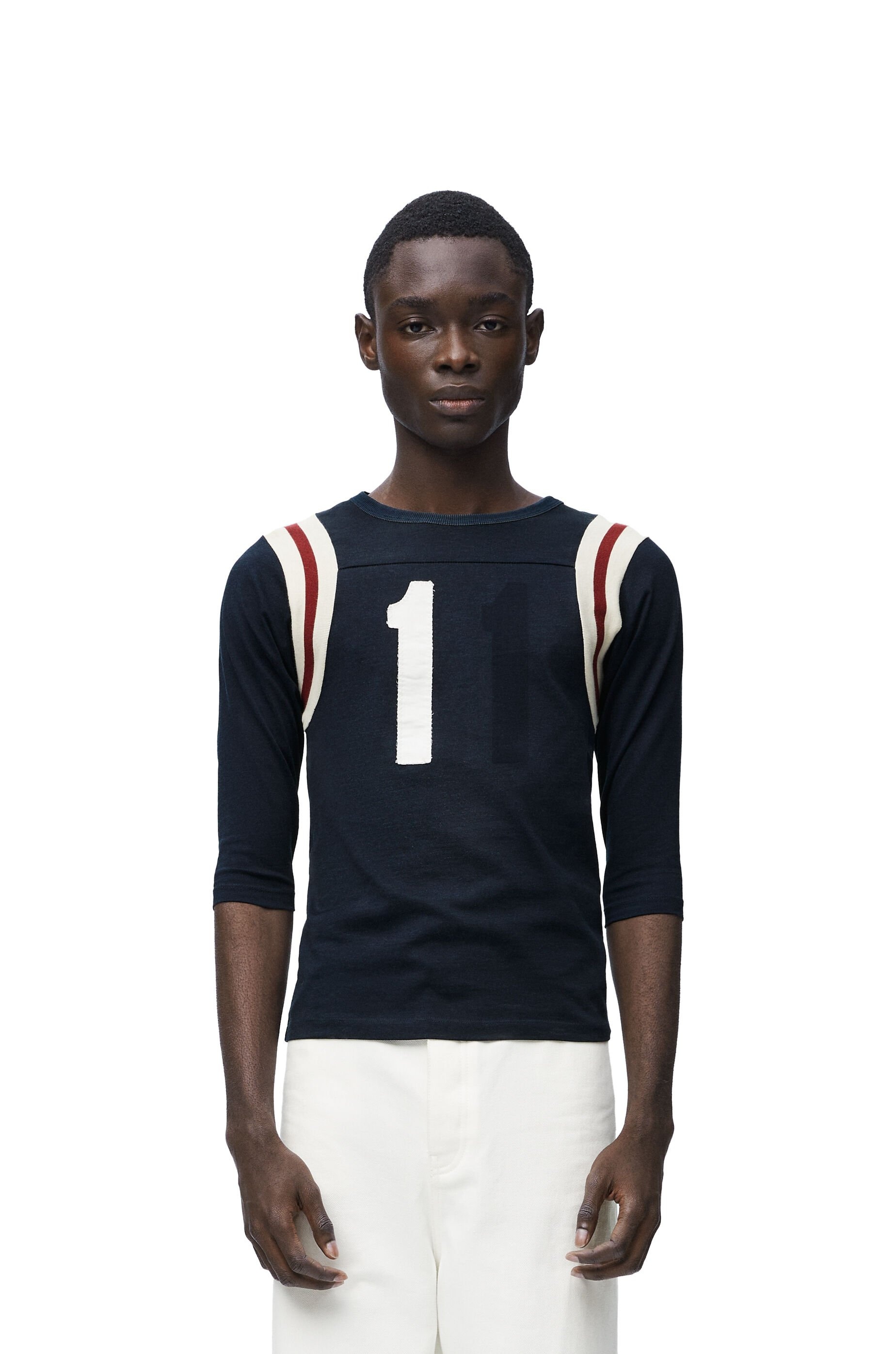 Slim fit T-shirt in cotton and viscose - 3