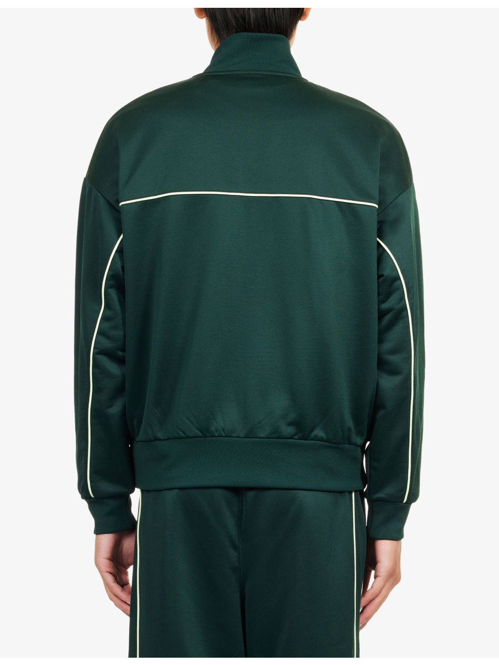 Zipped Satin-Effect Fleece Cotton-Blend Sweatshirt - 4