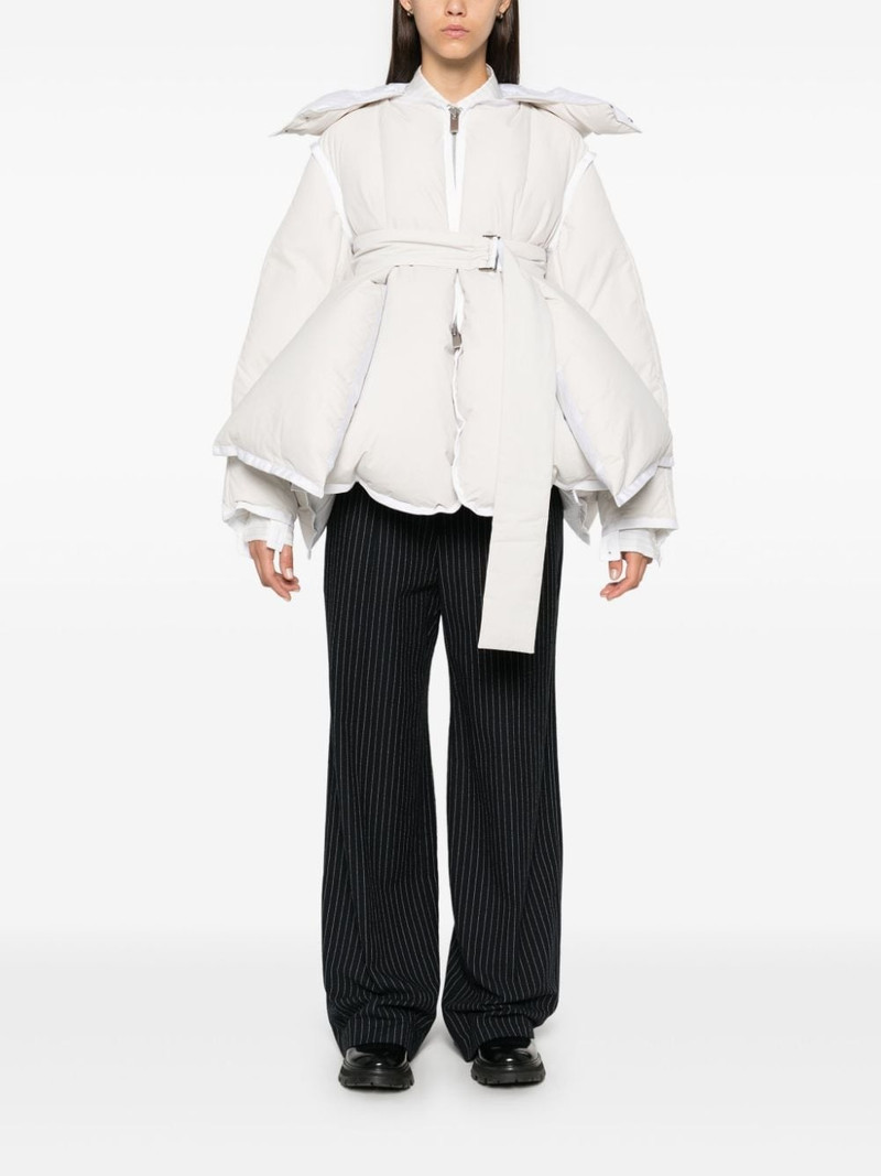 sacai panelled puffer jacket outlook