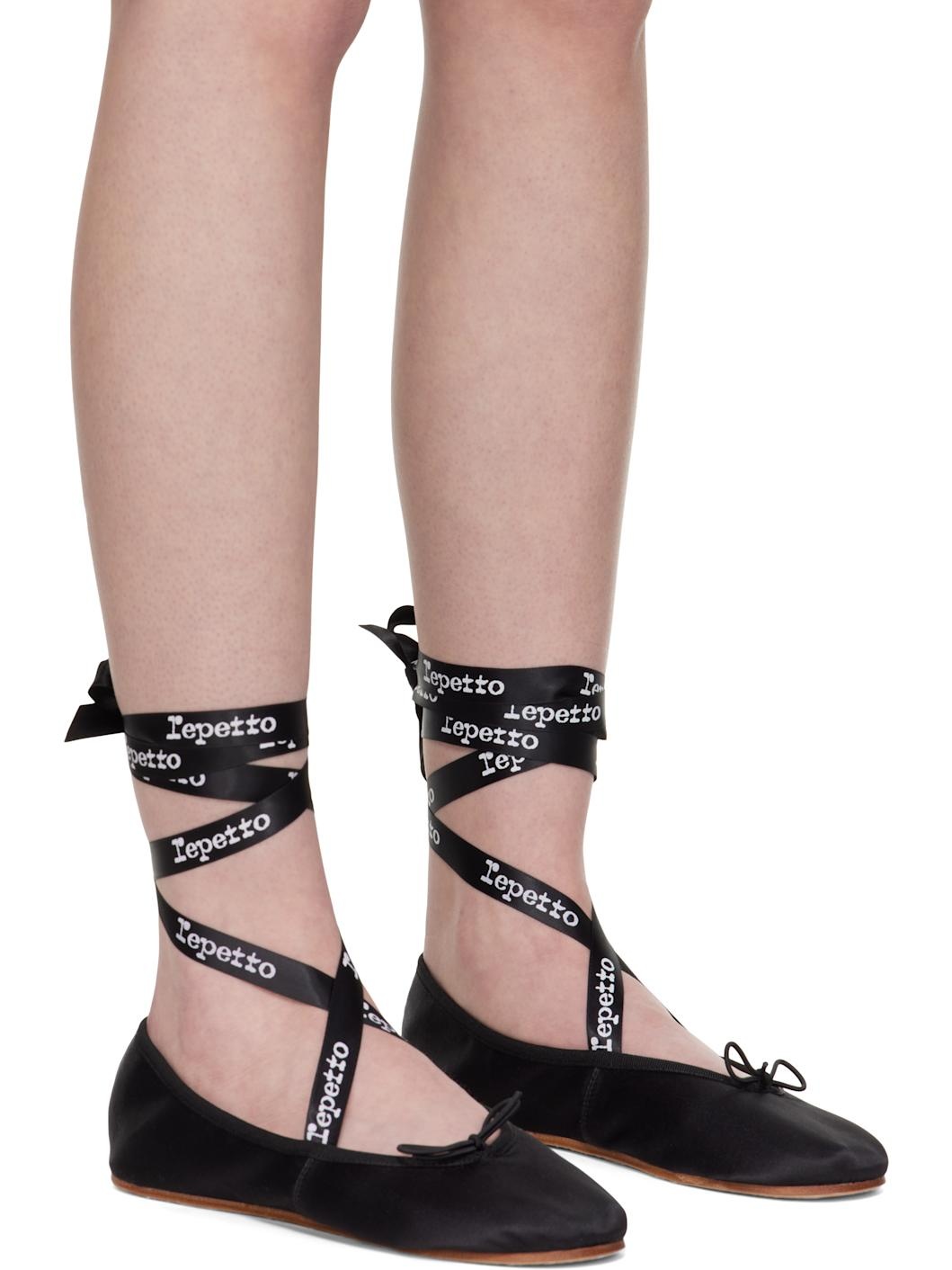 Black Sophia Ballerina Flats - 4