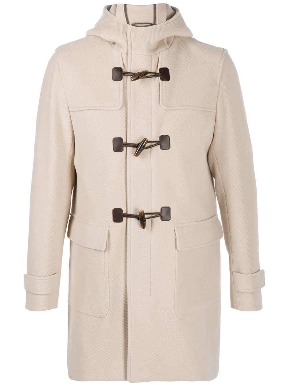 toggle buttons hooded coat - 1