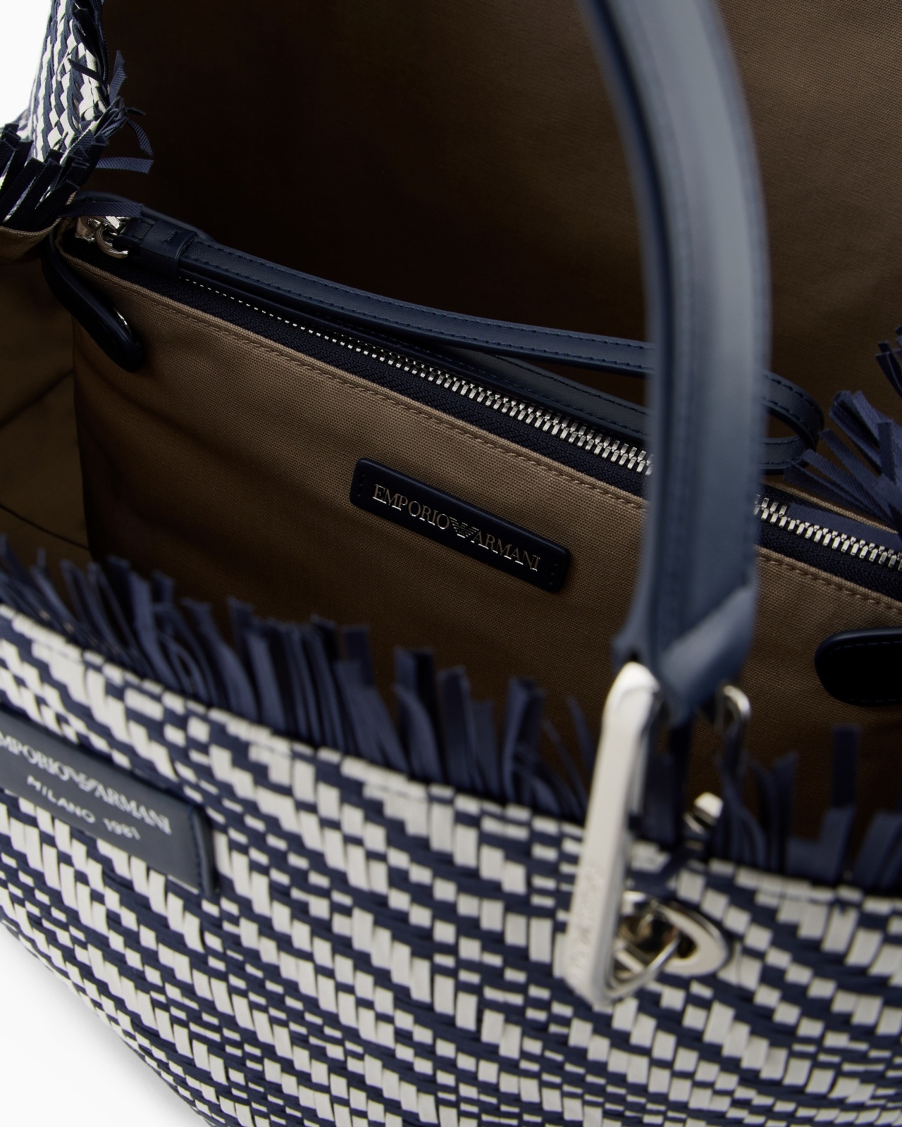 MYEA LARGE BASKETWEAVE SHOPPER BAG - 4
