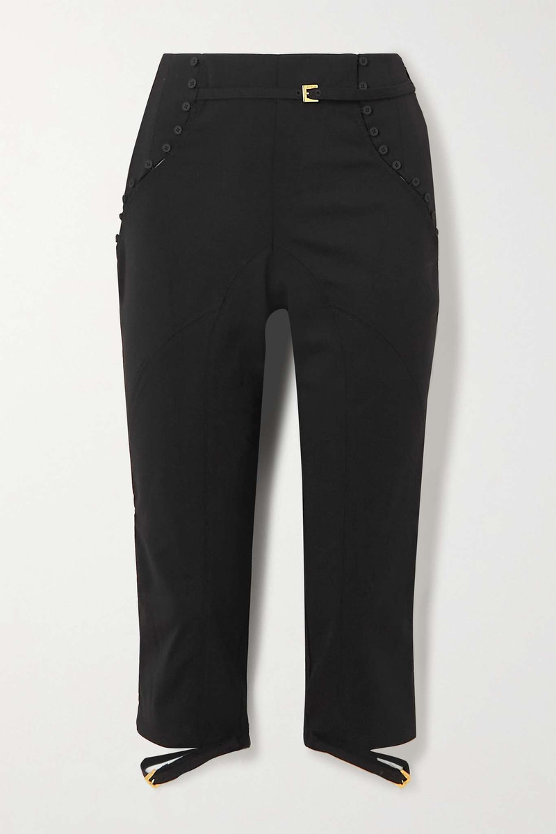 Caraco cropped wool-blend slim-leg pants 1