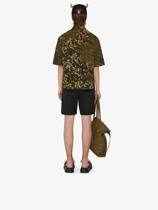 4G ANIMAL PRINTED ZIPPED SHIRT - 4