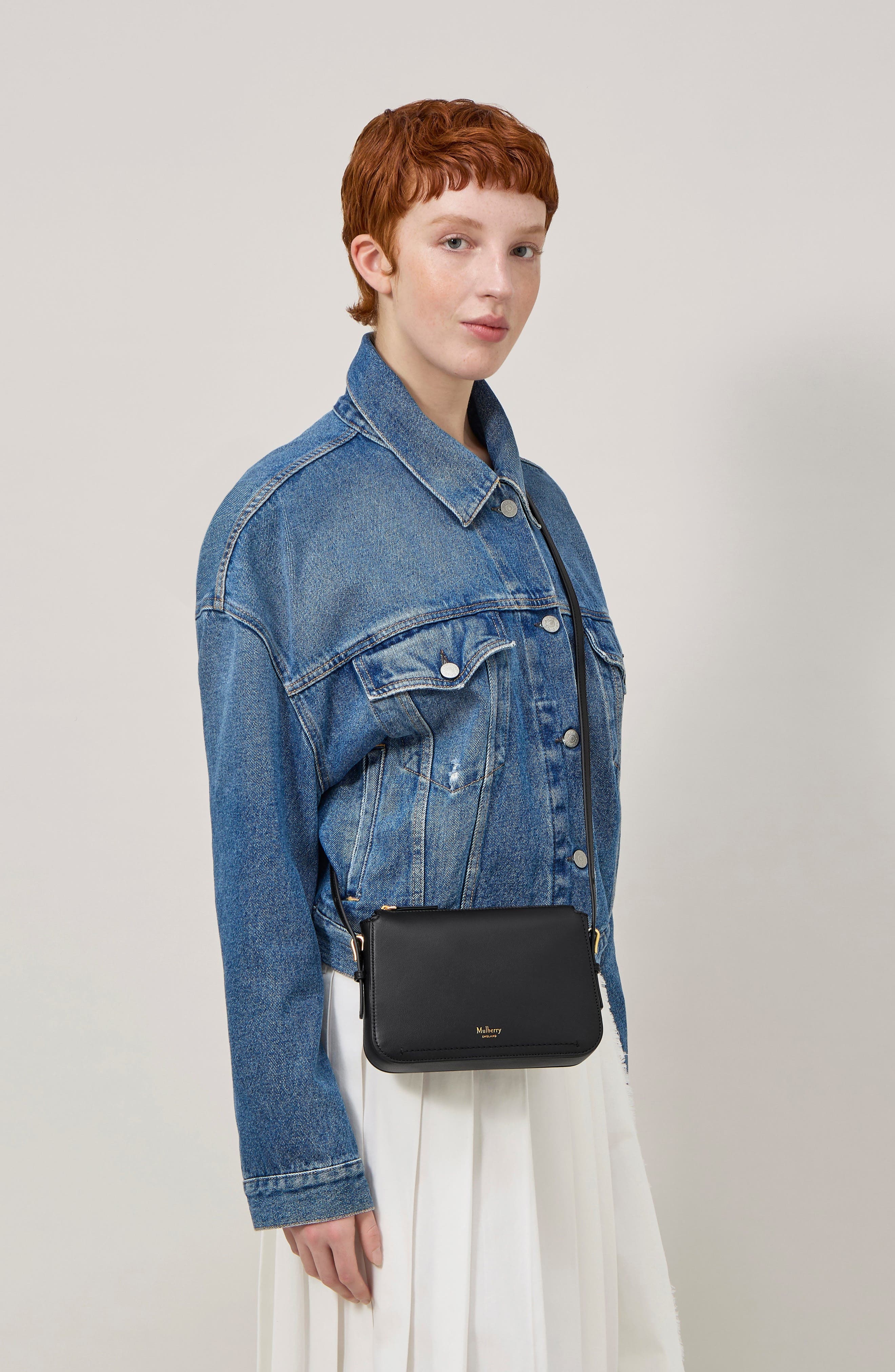 Mulberry Clovelly Leather Crossbody Bag in Black at Nordstrom - 2