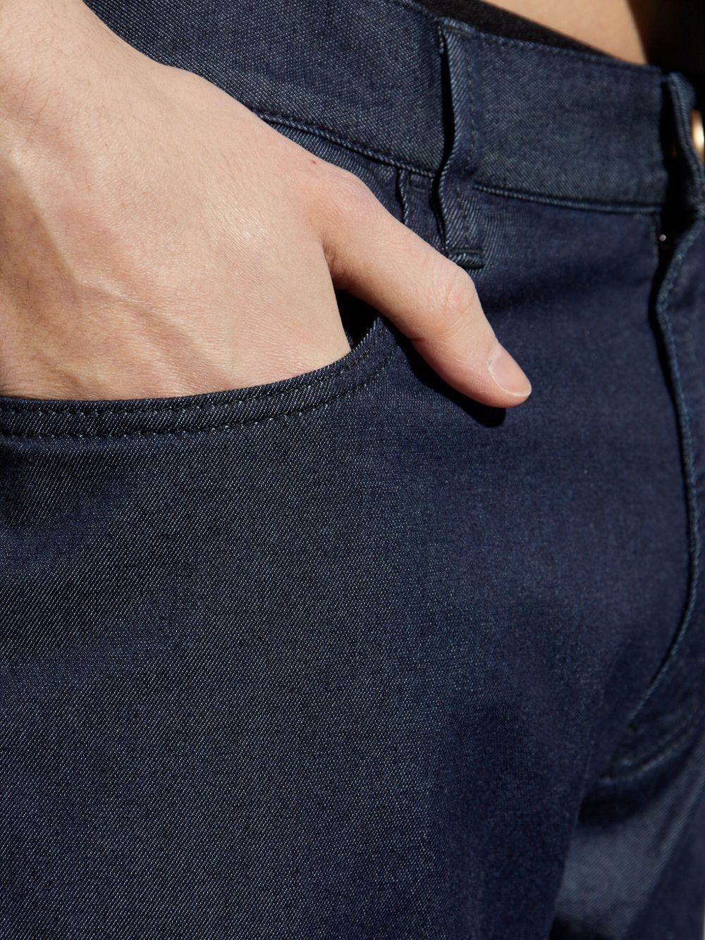 cotton tapered leg jeans - 5