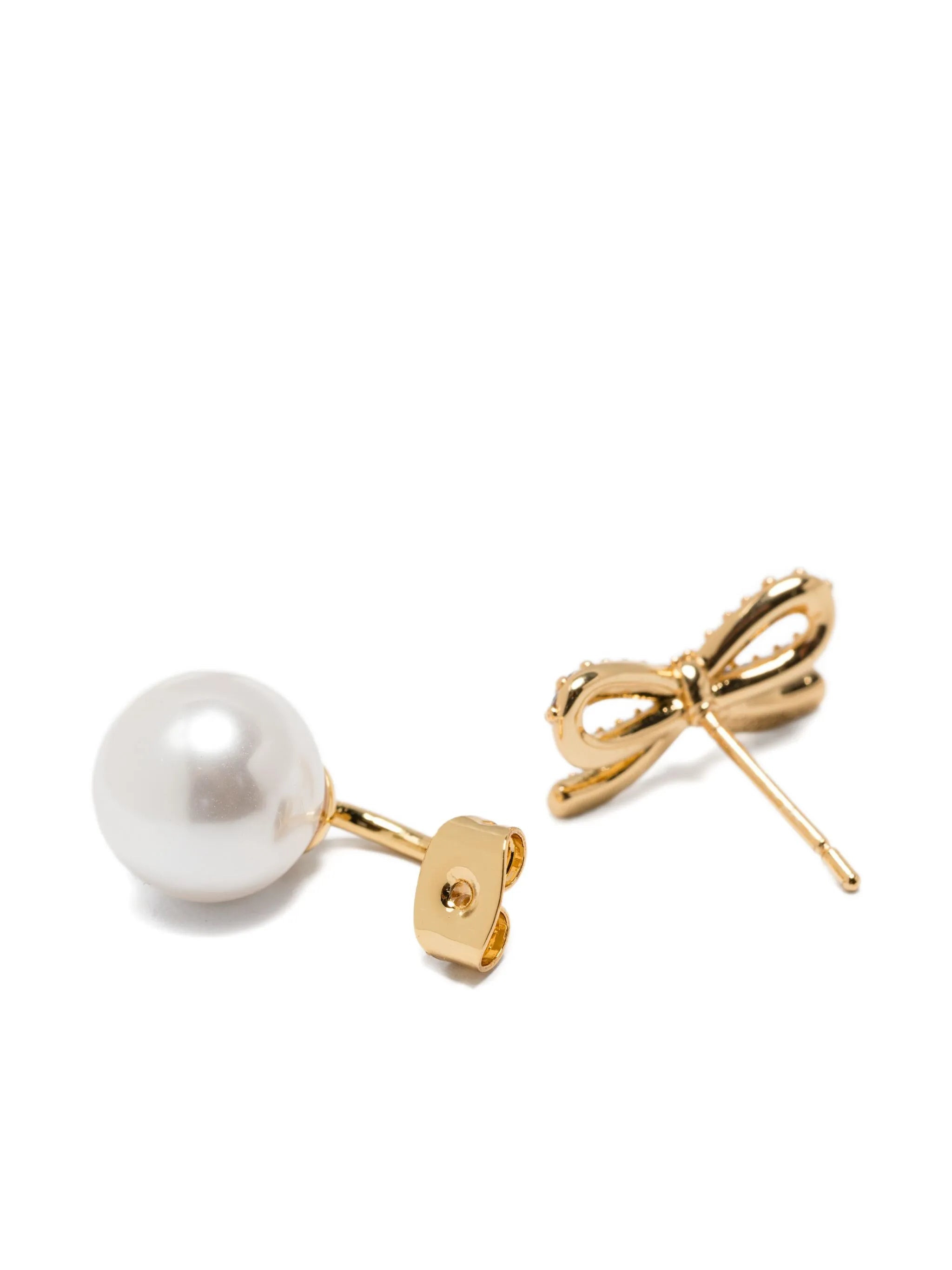 Self-portrait Pearl Bow Earrings - 3