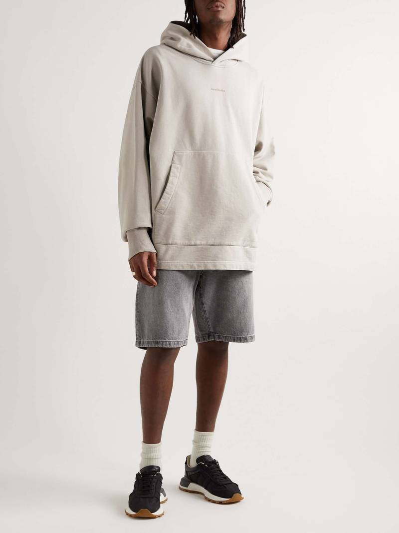 Acne Studios Franklin Oversized Logo-Print Cotton-Jersey Hoodie outlook