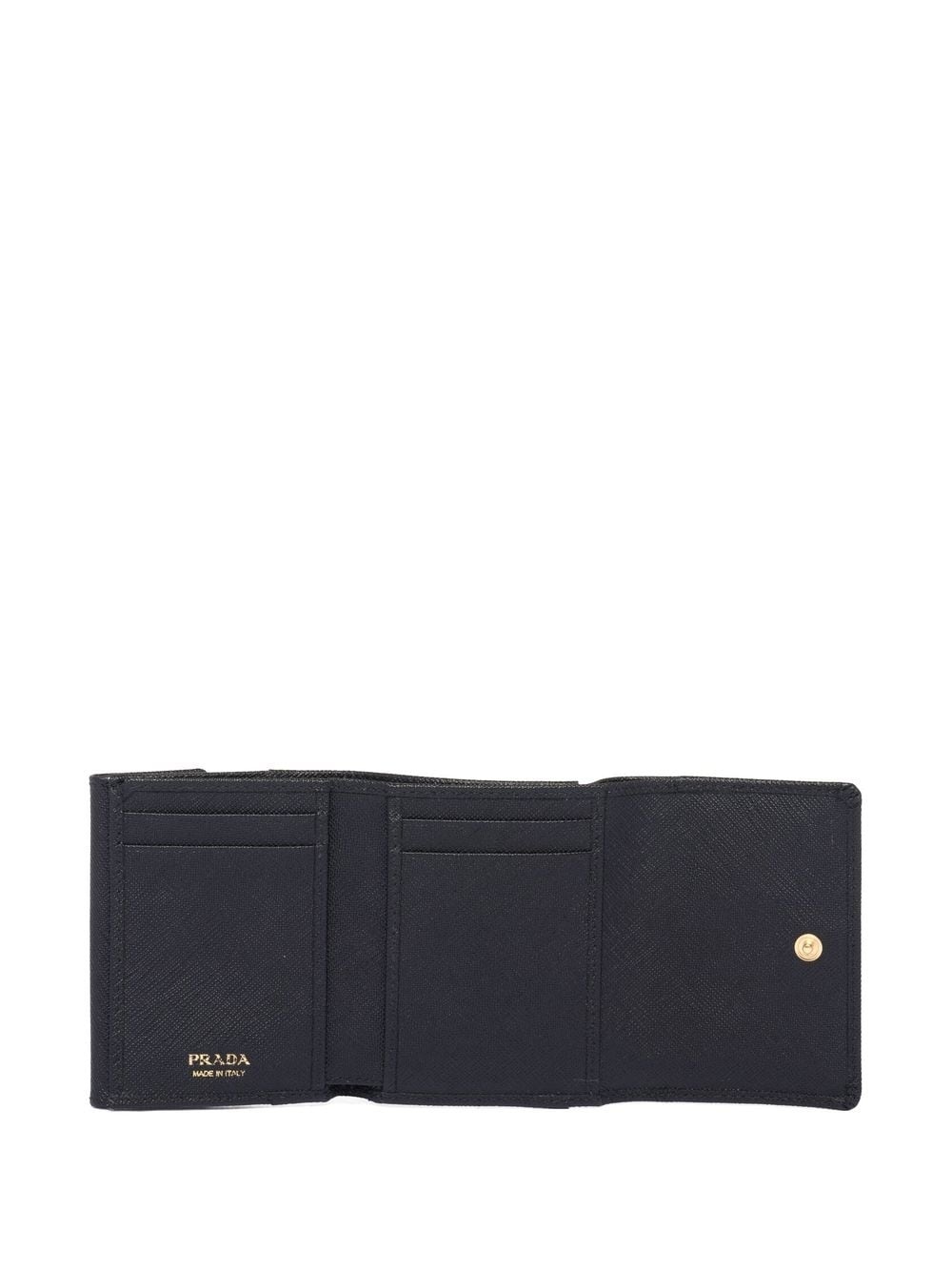 logo-plaque leather wallet - 3