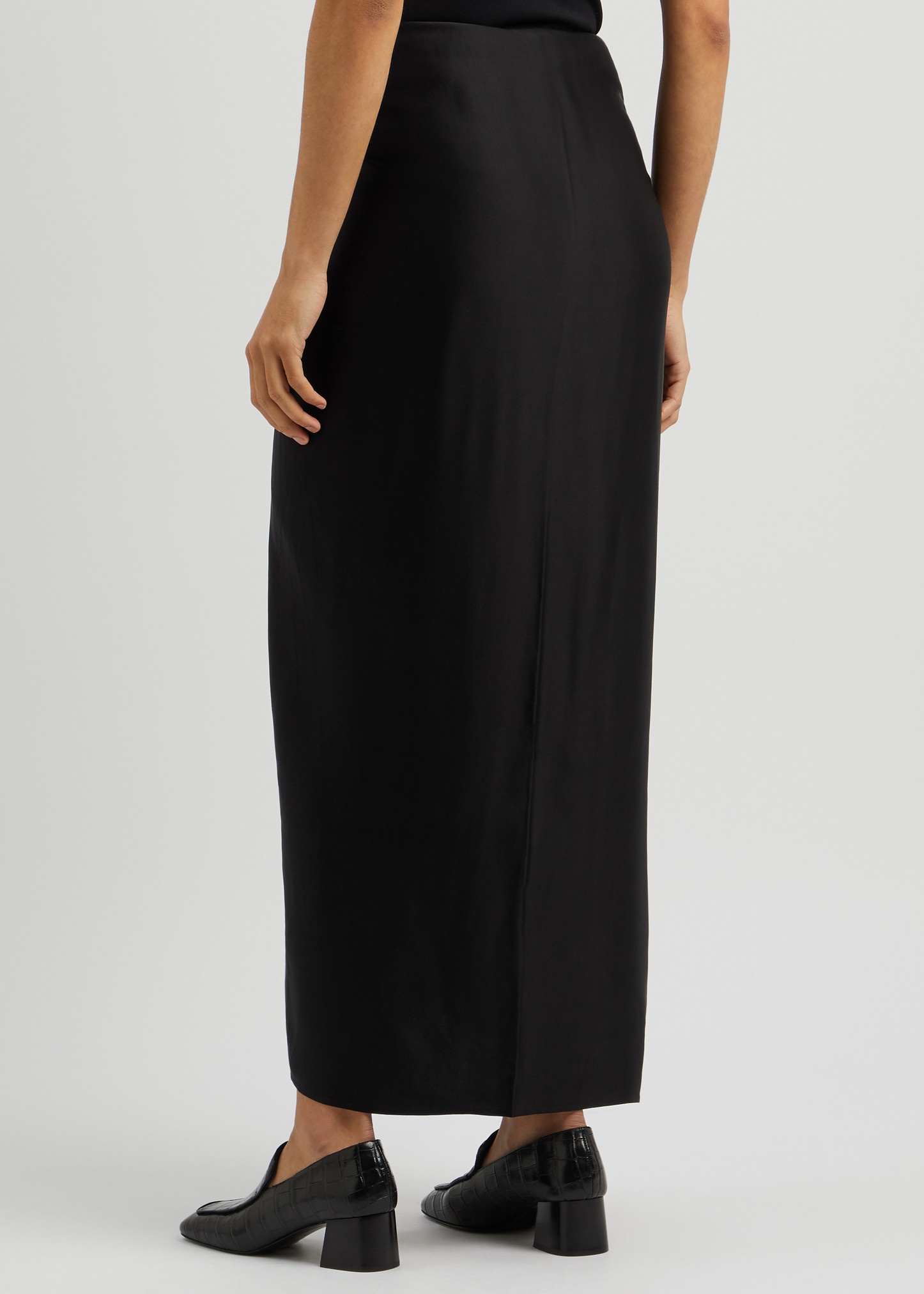 Knotted satin maxi skirt - 3