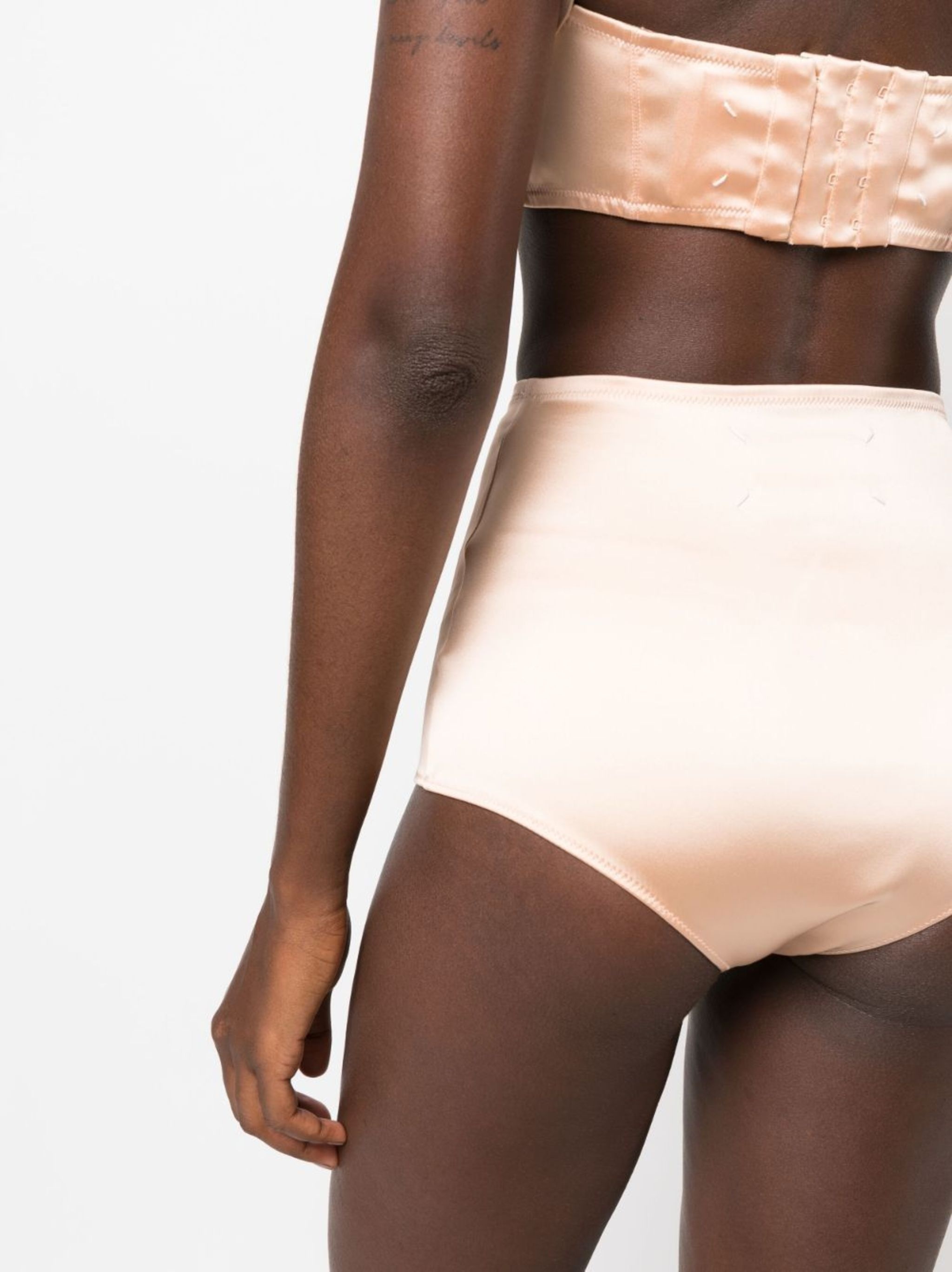 high-waisted satin briefs - 5