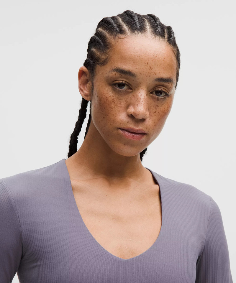 All It Takes Ribbed Nulu V-Neck Long-Sleeve Shirt *B-D Cups 4