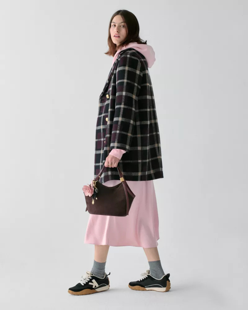 Plaid Double Breasted Coat 6